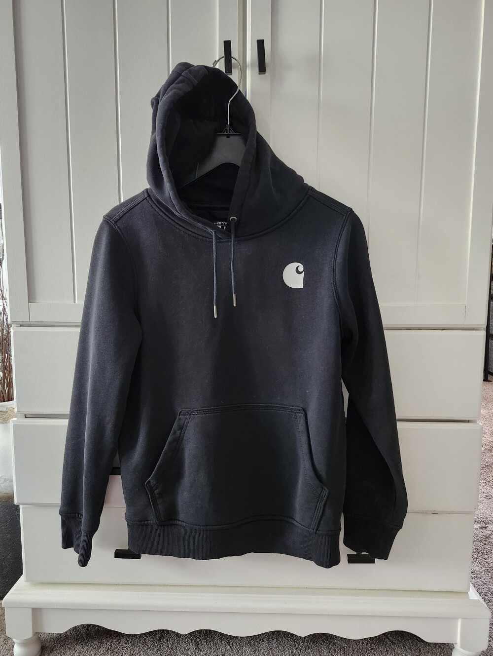 Carhartt Womens Black Logo Hoodie Sz S